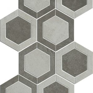 Alternative view of Hexagone Mosaic Metallika Warm 20x35